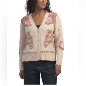 HAUTE HIPPIE STYLE
Horse Button Front Cardigan size M